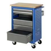 Rau rollende werkbank beuken blad met 6 laden-4