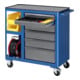 Rau rollende werkbank metalen blad met 6 laden 2 legplanken-3