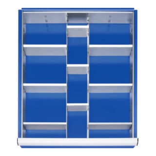 Rau Schubladen-Einteilungs-Set Schublade-L H 60-90mm 2 Trenn + 9 Steckwände