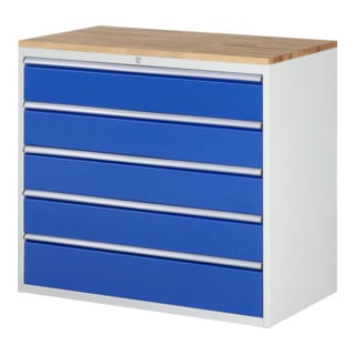 Rau Schubladenschrank Buche-Top und 5 x Schubl.-XXL 4x180 1x210mm