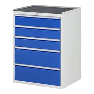 Rau Schubladenschrank m. Anti-Rutsch-Matte 5 Schubl.-XL 3x150 2x240mm