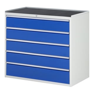 Rau Schubladenschrank m. Anti-Rutsch-Matte 5 Schubl.-XXL 4x180 1x210mm