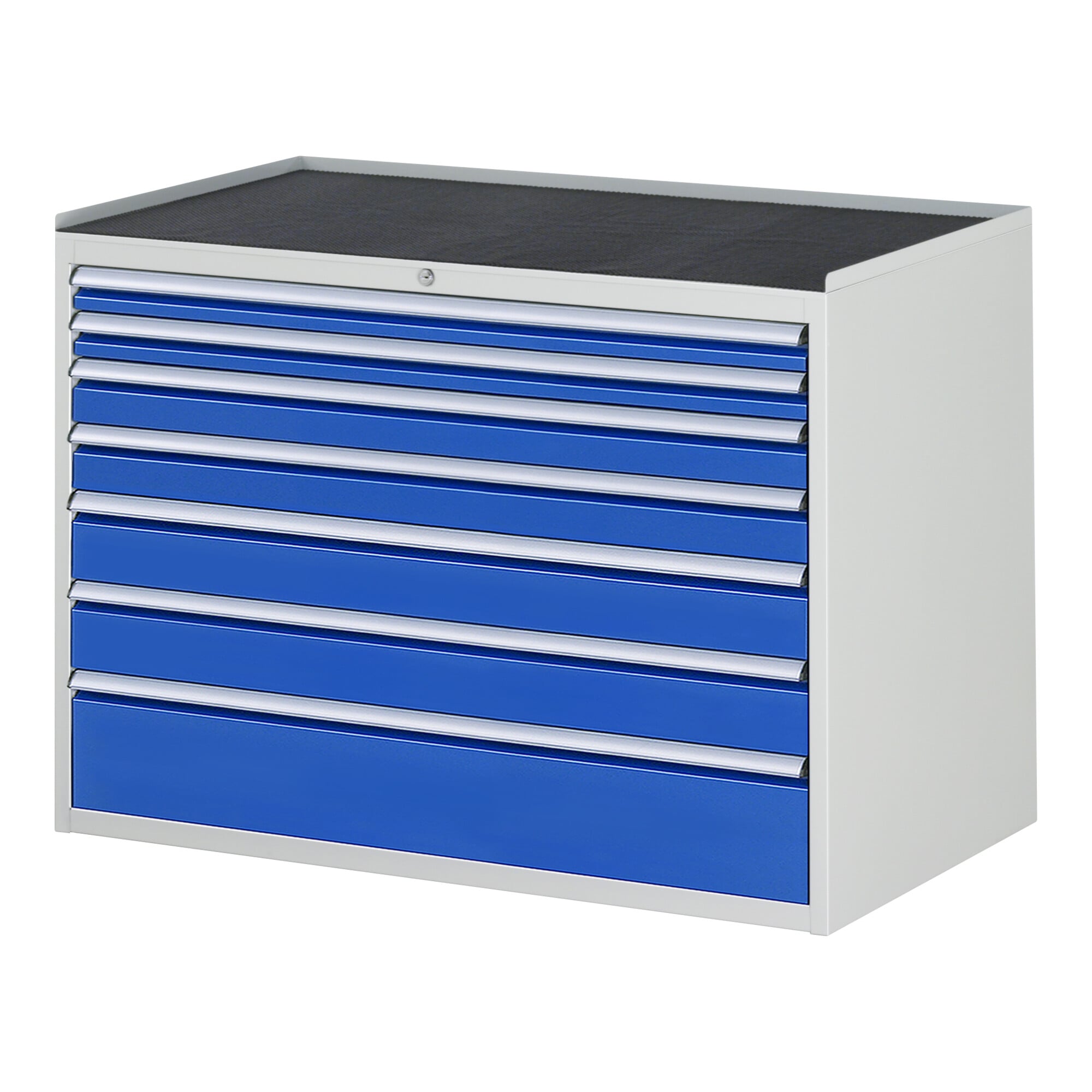 Rau Schubladenschrank m. Anti-Rutsch-Matte 7 Schubl.-XXL 2x60 2x90 2x120 1x180mm