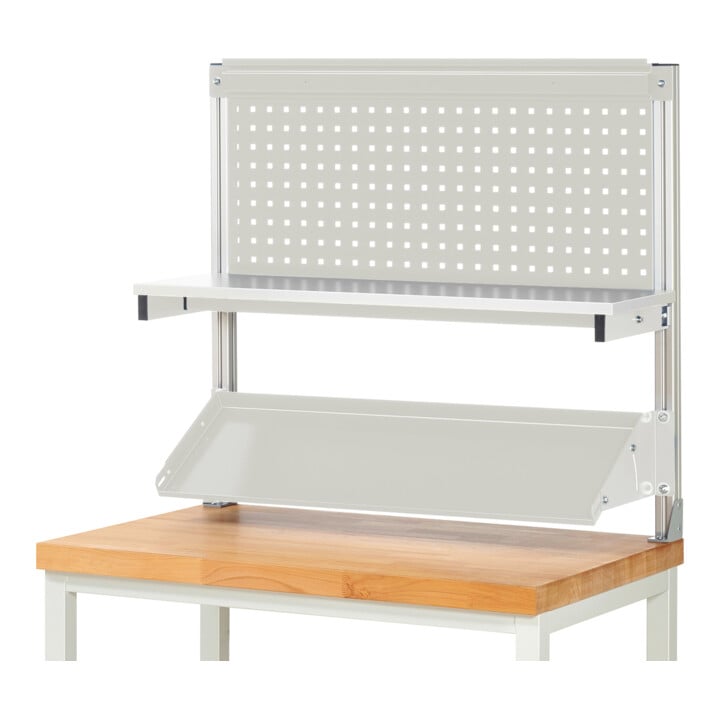 Rau System-Aufbau (Komplettset-01 B1000 mm), zur Montage auf Arbeitsplatte, RAL7035