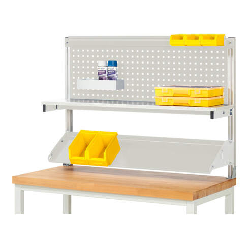 Rau System-Aufbau (Komplettset-01 B1250 mm), zur Montage auf Arbeitsplatte, RAL7035