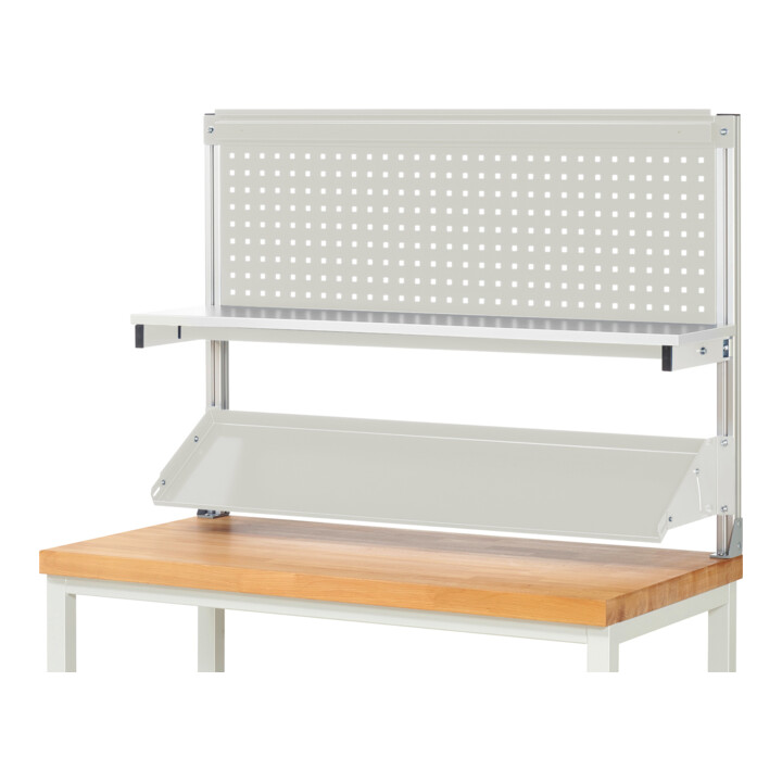 Rau System-Aufbau (Komplettset-01 B1250 mm), zur Montage auf Arbeitsplatte, RAL7035