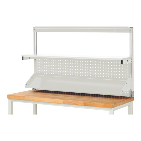 Rau System-Aufbau (Komplettset-01 B1500 mm), zur Montage auf Arbeitsplatte, RAL7035