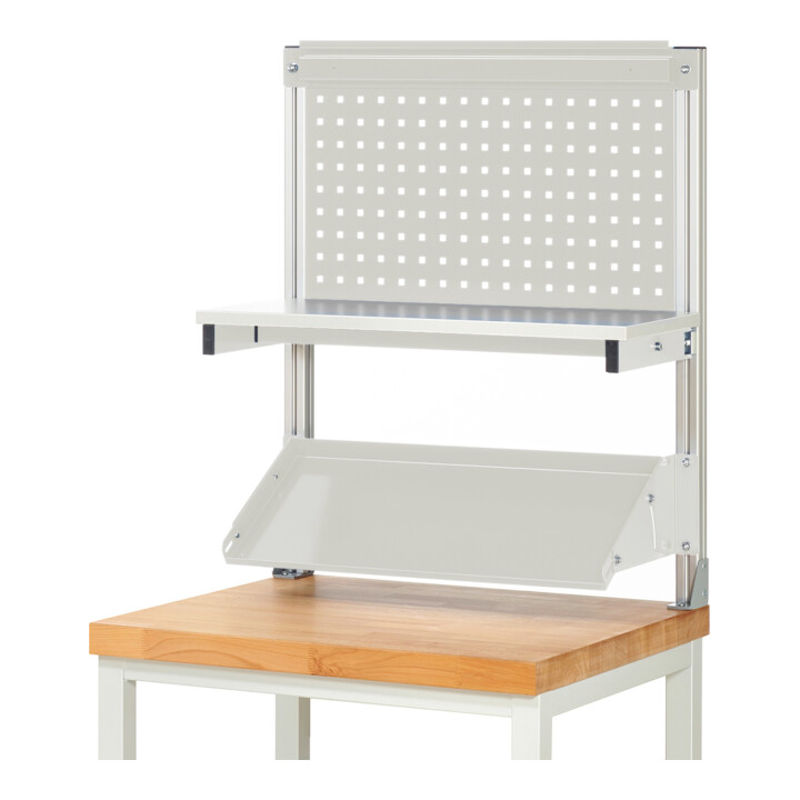 Rau System-Aufbau (Komplettset-01 B750 mm), zur Montage auf Arbeitsplatte, RAL7035