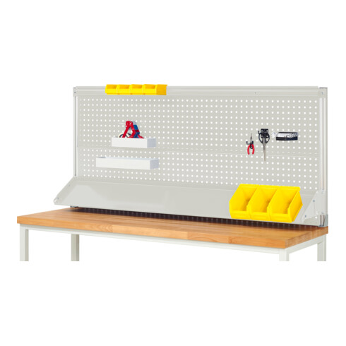 Rau System-Aufbau (Komplettset-02 B2000 mm), zur Montage auf Arbeitsplatte, RAL7035