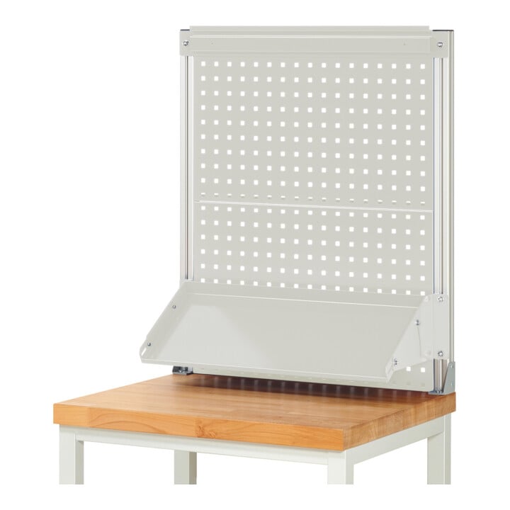 Rau System-Aufbau (Komplettset-02 B750 mm), zur Montage auf Arbeitsplatte, RAL7035