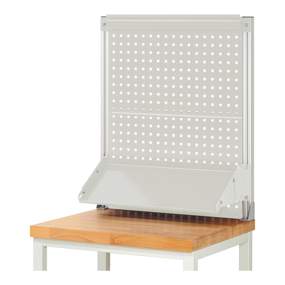 Rau System-Aufbau (Komplettset-02 B750 mm), zur Montage auf Arbeitsplatte, RAL7035