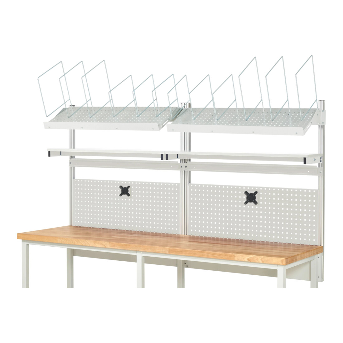 Rau System-Aufbau Komplettset 03, für Produktbreite 2500 mm, RAL7035/RAL7035