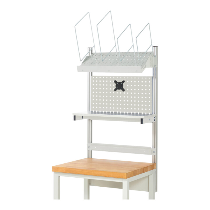 Rau System-Aufbau Komplettset 03, für Produktbreite 750 mm, RAL7035/RAL7035