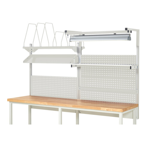Rau System-Aufbau Komplettset 06, für Produktbreite 2500 mm, RAL7035/RAL7035