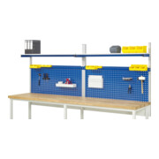 Rau System-Aufbau - Set 01 T350xH1130mm, Gestell lichtgrau, Ausstattung enzianblau