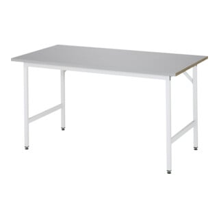Rau Table de travail Jerry réglable en hauteur, L1500xP800xH800-850mm, plateau ES 28mm