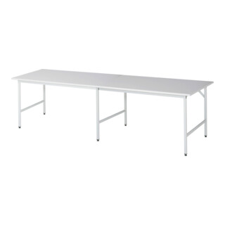 Rau Table de travail Jerry réglable en hauteur, L3000xP1000xH800-850mm, plateau M 22mm
