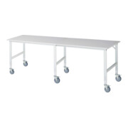 Rau Table de travail mobile (HV) Tom (6 LR), L3000xP1000xH910-1230mm, plateau M 22mm