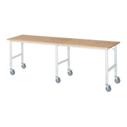 Rau Table de travail mobile (HV) Tom (6 LR), L3000xP800xH910-1230mm, plateau B 25mm