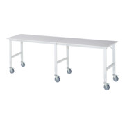Rau Table de travail mobile (HV) Tom (6 LR), L3000xP800xH910-1230mm, Plateau M 22mm