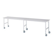 Rau Table de travail mobile (HV) Tom (6 LR), L4000xP800xH910-1230mm, Plateau M-22mm