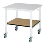 Rau Table de travail mobile (HV) Tom KM-01, L1000xP1000xH910-1230mm, Plateau M-22mm