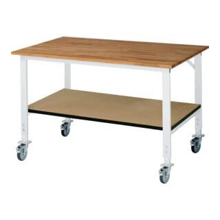 Rau Table de travail mobile (HV) Tom KM-01, L1500xP1000xH910-1230mm, Plateau B-25mm