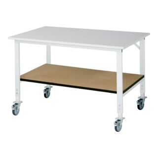 Rau Table de travail mobile (HV) Tom KM-01, L1500xP1000xH910-1230mm, plateau M 22mm