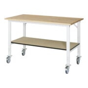 Rau Table de travail mobile (HV) Tom KM-01, L1500xP800xH910-1230mm, Plateau B-25mm