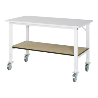 Rau Table de travail mobile (HV) Tom KM-01, L1500xP800xH910-1230mm, plateau M 22mm