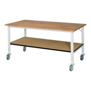 Rau Table de travail mobile (HV) Tom KM-01, L2000xP1000xH910-1230mm, Plateau B 25mm
