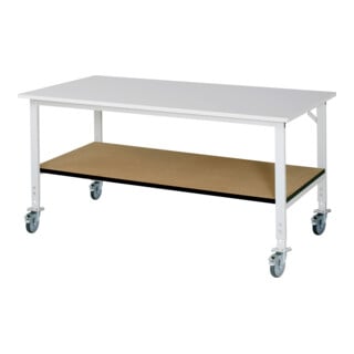 Rau Table de travail mobile (HV) Tom KM-01, L2000xP1000xH910-1230mm, plateau M-22mm