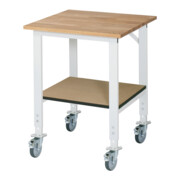 Rau Table de travail mobile (HV) Tom KM-01, L750xP800xH910-1230mm, Plateau L25mm