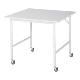 Rau Table de travail mobile Jerry (4 LR), L1000xP1000xH900mm, plateau M 22mm