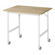 Rau Table de travail mobile Jerry (4 LR), L1000xP800xH900mm, Plateau B-25mm