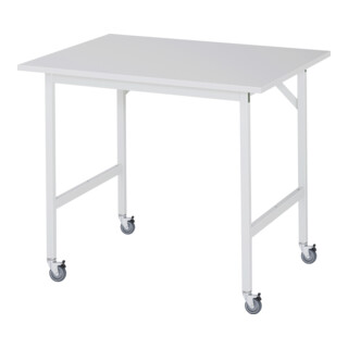 Rau Table de travail mobile Jerry (4 LR), L1000xP800xH900mm, plateau M 22mm