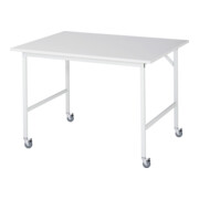 Rau Table de travail mobile Jerry (4 LR), L1250xP1000xH900mm, plateau M 22mm