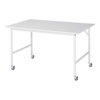 Rau Table de travail mobile Jerry (4 LR), L1500xP1000xH900mm, plateau M 22mm