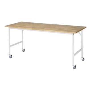 Rau Table de travail mobile Jerry (4 LR), L2000xP800xH900mm, Plateau B 25mm