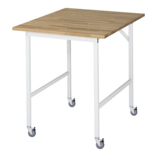 Rau Table de travail mobile Jerry (4 LR), L750xP1000xH900mm, plateau B-25mm