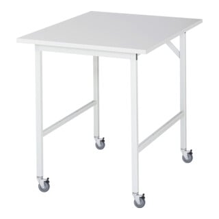 Rau Table de travail mobile Jerry (4 LR), L750xP1000xH900mm, plateau M 22mm