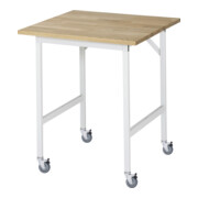 Rau Table de travail mobile Jerry (4 LR), L750xP800xH900mm, Plateau B-25mm