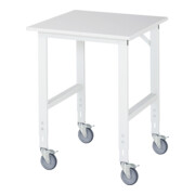 Rau Table de travail mobile Tom (4 LR), L750xP800xH910-1230mm, plateau M 22mm