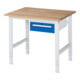 Rau Table de travail Tom réglable en hauteur KM02, L1000xP800xH760-1080mm, plateau B-25mm-1