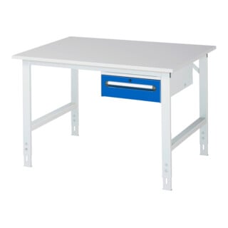 Rau Table de travail Tom réglable en hauteur KM02, L1250xP1000xH760-1080mm, plateau M-22mm