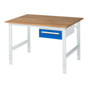 Rau Table de travail Tom réglable en hauteur KM02, L1250xP1000xH910-1230mm, plateau B-25mm