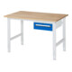 Rau Table de travail Tom réglable en hauteur KM02, L1250xP800xH760-1080mm, Plateau B-25mm-1