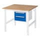 Rau Table de travail Tom réglable en hauteur KM03, L1000 x P1000 x H760-1080mm, plateau B-25mm-1