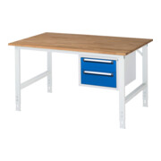 Rau Table de travail Tom réglable en hauteur KM03, L1500xP1000xH760-1080mm, plateau B-25mm