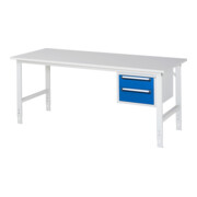 Rau Table de travail Tom réglable en hauteur KM03, L2000xP800xH760-1080mm, plateau M 22mm